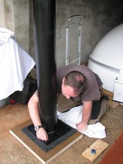 29.07.2007-Anreisen der Bohrl�scher auf der Antivinrationsmatte