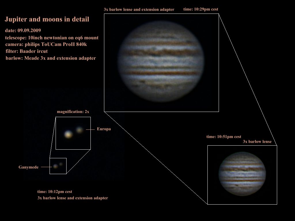 jupiter on 2009, september 9th, observed in kleinfriesen - kfo48 Observatory.