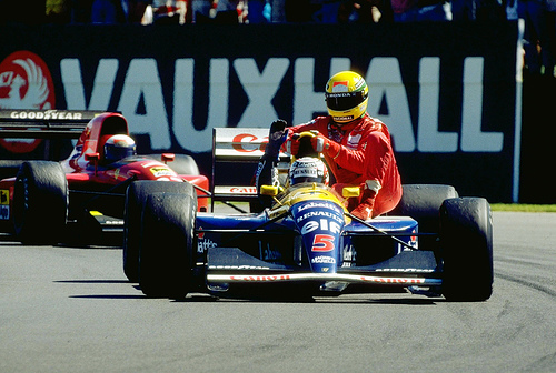 1991 England - Ayrton Senna Mitfahrt bei Nigel Mansell