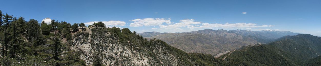 Mt. Wilson Observatory and the San Gabriel Mountain - click on image for high resolution Panorama