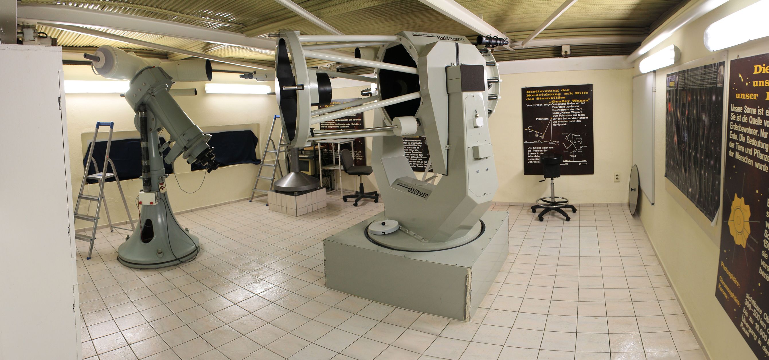 the telescopes - click on image for high resolution Panorama