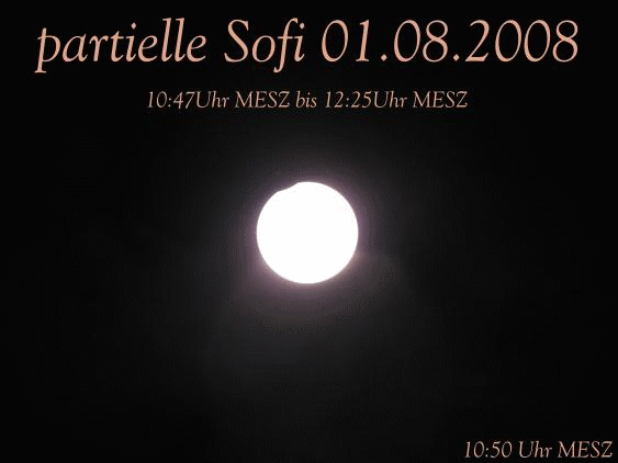 partielle Sofi von um 10:47Uhr MESZ bis 12:25Uhr MESZ
