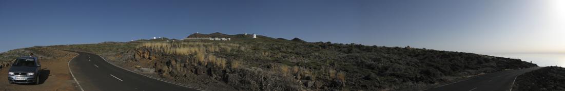 Sunset on Roche de los Muchachos - Overview; please click on image for high resolution Panorama