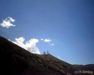 Anfahrt ueber die TF24 zum Observatorium.