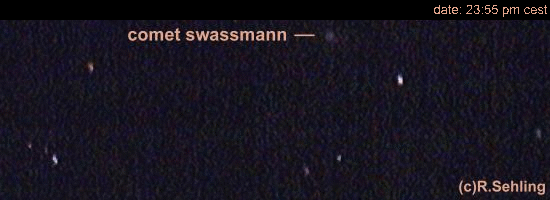 Comet swassmann on 2006, May 02 recorded with 10inch Newton.