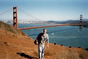 Ich, mit Blick auf die Golden Gate Bridge - Blick in Richtung San Franzisko - S�den