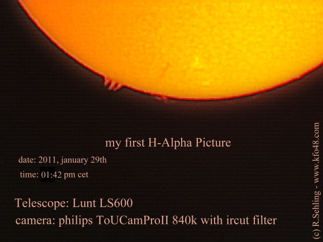 my first record of sun in h-alpha - WOW!!!